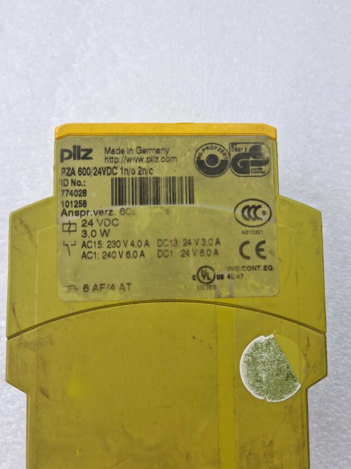 PILZ PZA 600/24VDC Safety Relay 774028 1N/O 2N/C Made In Germany PZA600